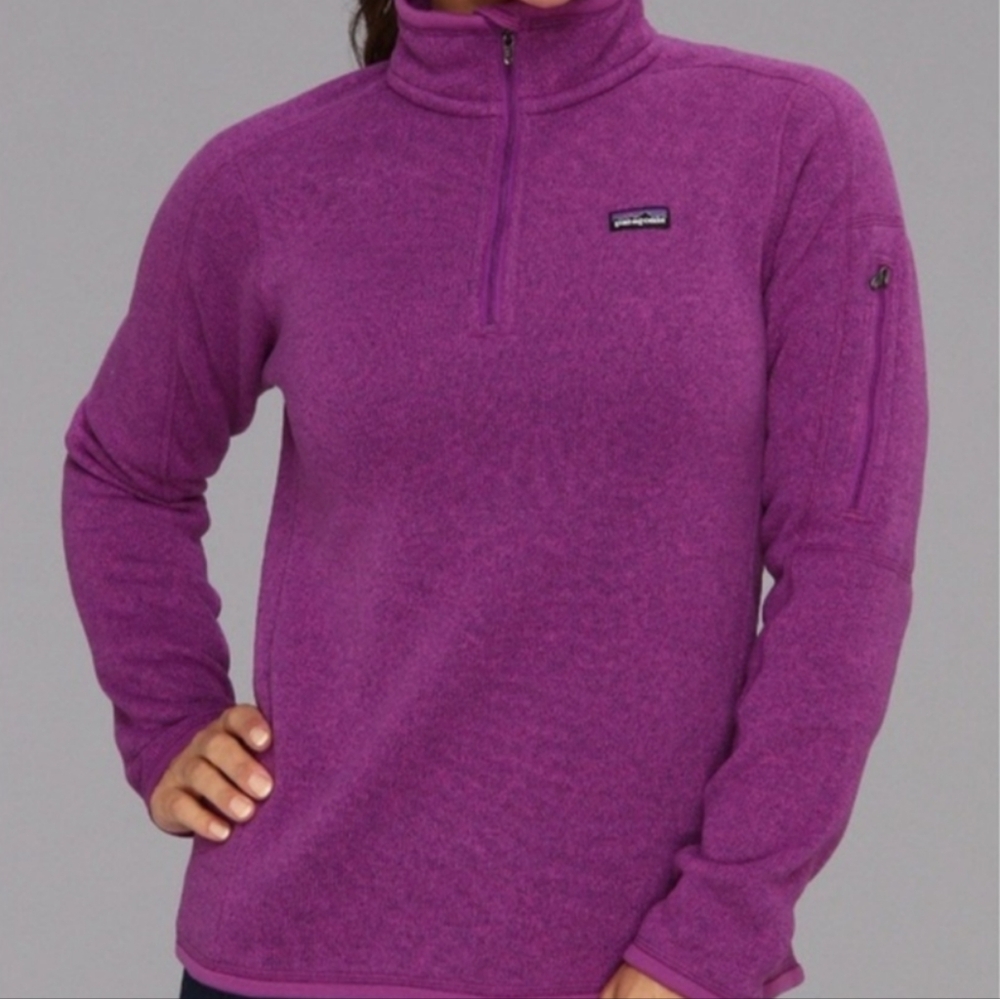 Patagonia purple better sweater quarter zip medium